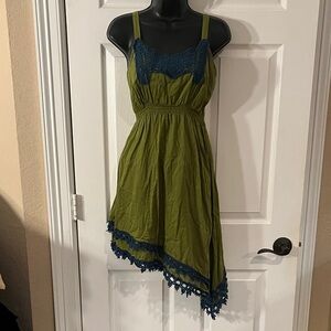 Matilda Jane Asymmetrical Dress with Lace Trim